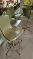 Set of 4 MCM bar stools