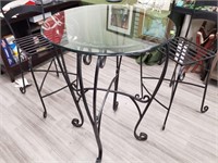 Outdoor Bistro Table with Two Chairs (no padding)