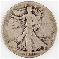 Coin 1921-P Walking Liberty Half Dollar VG+