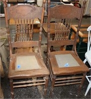 Wood Chairs w/ Padded Seats