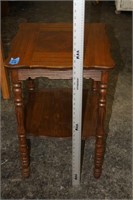 Tall End Table w/ Shelf