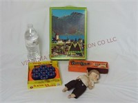 Vintage Toys ~ Puzzle, Dominoes, Doll & Game