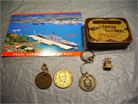 MIXED LOT OF TRINKETS AND TIN