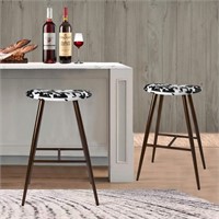 GIA 30-Inch Bar Height Oval Metal Bar Stools with