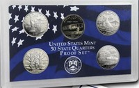 2001 United States Mint Proof Quarters 5 pc set No
