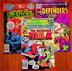 (3) Comics:DC/Unexpected #195, Marvel/Hulk #103,+