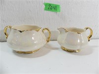 Vintage Burslem Cream & Sugar Set