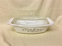 Pyrex GOLDEN HONEYSUCKLE Casserole w Lid