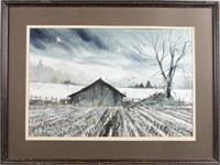B. Allan Dunaway Frosty Morning Water Color