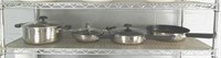 4 Pc Copperlux Stainless Cookware Plus Lids