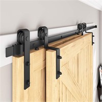 10FT Bypass Barn Door Hardware Kit  J-Shape.