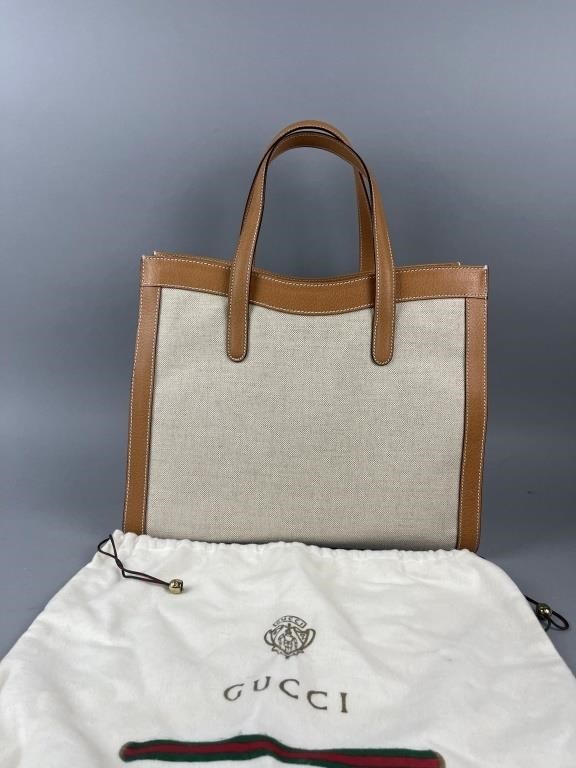 Gucci Canvas & Leather Tote