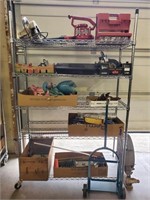Rack Lot - Tools, Hardware, Assorted