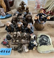 Lg. Lot  Asstd Monkeys, Speak No Evil, See No Evil