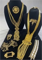 Better Vintage Gold Toned Necklaces, Brooches...