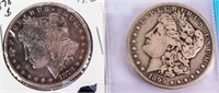 Coin 2 Morgan Silver Dollars 1878-S & 1899-S