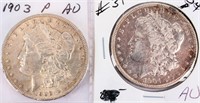 Coin 2 Morgan Silver Dollars 1903-P & 1904-P