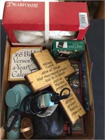 Box Lot Various Home Decor and Comfort Items
