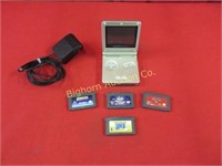 Nintendo Gameboy Advance SP w/ Games: 5pc lot