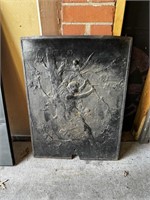 Old Cast Iron Fireplace Cover