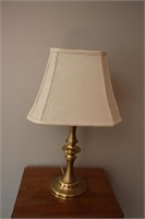 Solid Brass base lamp with shade, 25.5"H