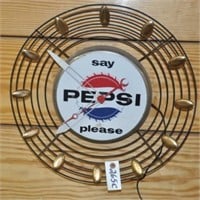 MidCentury Modern "Say Pepsi Please" clock, rare