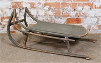An Early Child's Wood Sled, 19th C. w/bentwood