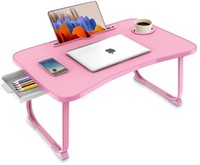 Portable Foldable Laptop Bed Table with Storage Dr