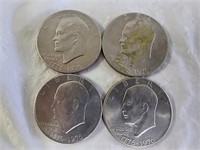 4 Eisenhower Dollar Coins