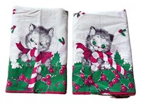 Neat Vintage Cat Motif Christmas