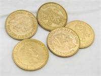 5 Gulden Netherlands Wilhelmina gold coins
