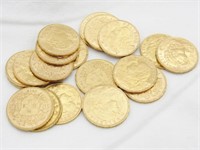 20 Helvetia 20 franc gold coins