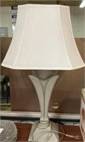 MCM concrete lamp w/ shade; 33"