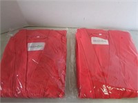 Two Deconovo Size Large, XL Red Bathrobes