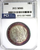 1900 Morgan PCI MS65 Purple Rim
