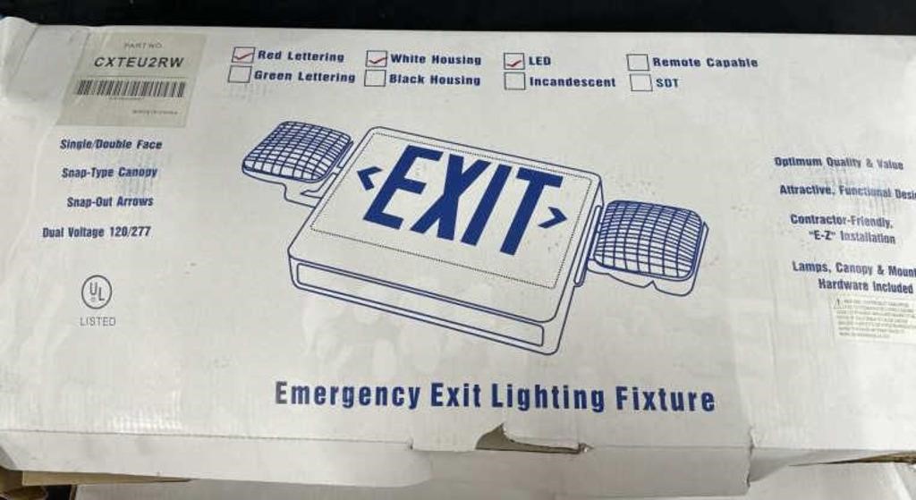 (1) Box LED Emergency EXIT Lighting Fixture