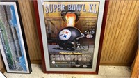 Steelers Super Bowl XL framed poster
