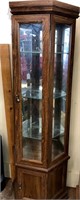 Display Case/Curio Mirror Back 3 Glass Shelves