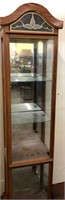 Curio Cabinet Mirror Back and Glass Shelves