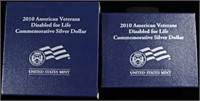 (2) 2010 AVDFL SILV $1 COMM SETS OGP, PROOF & UNC