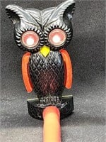 Vintage Halloween black owl Whistle Eyes Move and