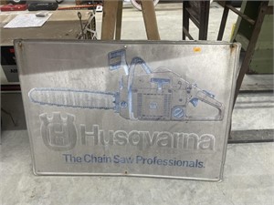 Vintage husqvarna metal sign 20” x 28”