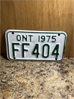 1975 Ontario Motorbike License Plate