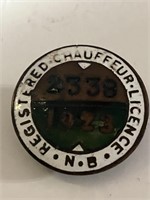 1923 NB Chauffeur License Badge