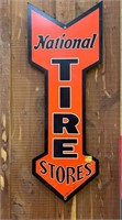 Metal National Tire Stores Sign