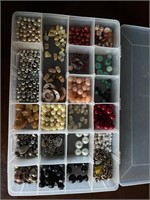 box of beads for jewelry making.