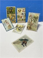 6 Victorian Trade Cards - Sewing machines,