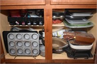 CONTENTS OF LOWER CABINET AND DRAWERS: UTENSILS,