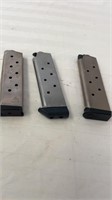 3 Stainless 45 Caliber Magazines