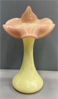 Peachbloom Jack in the Pulpit Art Glass Vase